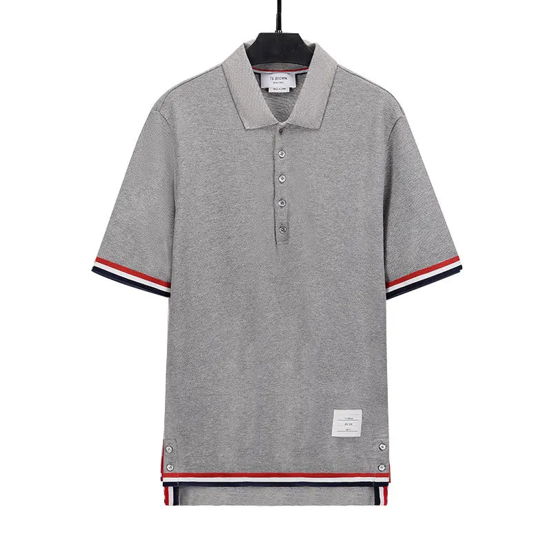 

Men's ort Sve irt Casual f Sve irt Collar Summer Cotton T-irt Korean Sle Pure Color Leisure Paul T-irt