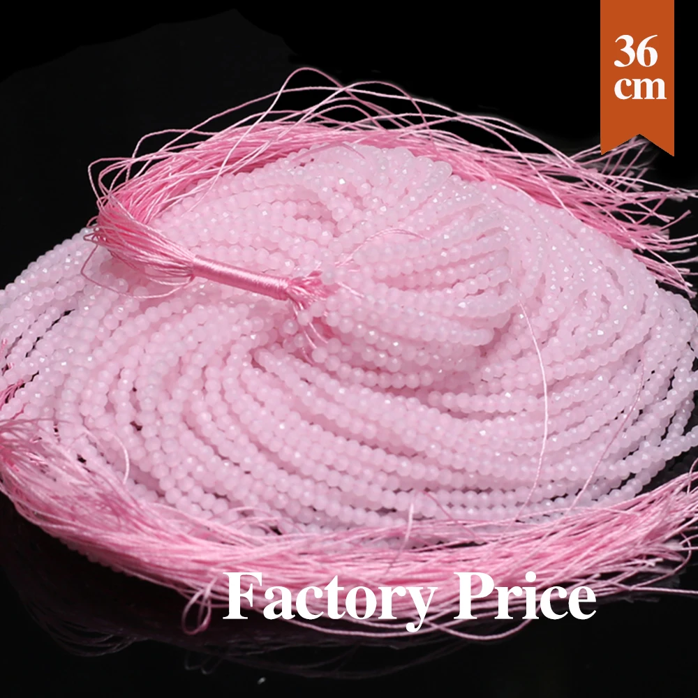 

10 Strands Natural Stone Small Beads Faceted Pink Spinels Stone Loose Spacer Beaded Bracelet DIY Jewelry Making Necklace 2mm 3mm