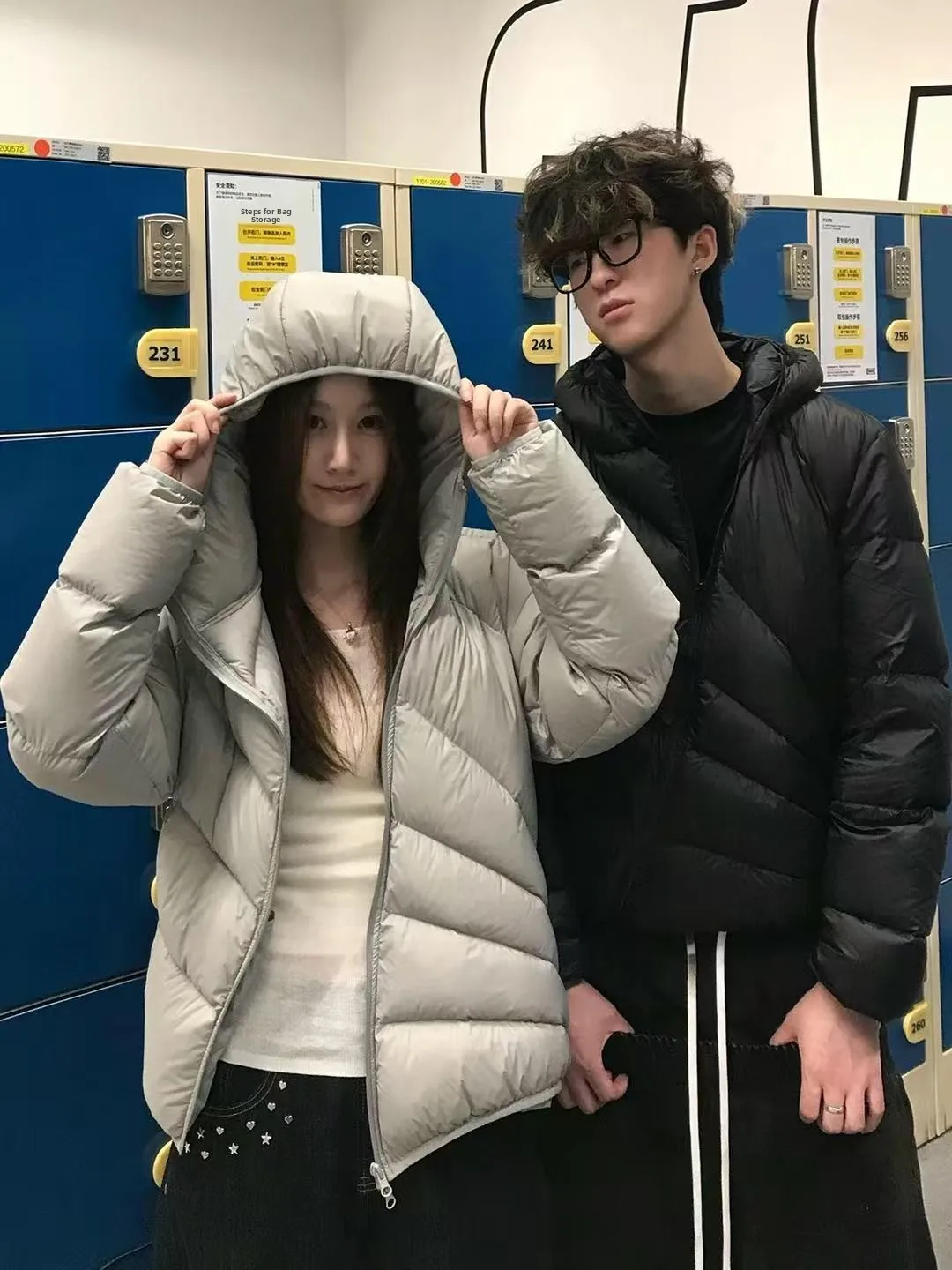 

American Style Cleanfit Lightweight Puffer Jacket Men's Winter Coat Slim Fit Hooded Cotton Outerwear with Diagonal Zipper