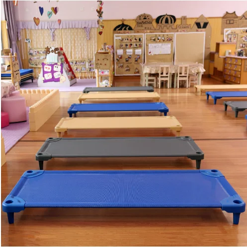 

Portable Plastic Mesh Bed for Kindergarten & Primary School Students for Nap During Lunch Break Bedroom & Gym Use