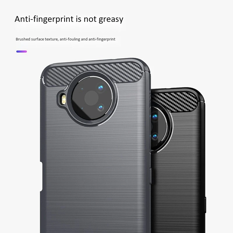 Suitable for Nokia 8.3 Case Silicone Protective Sleeve Anti-Drop Phone Case Drawing Process Protective Soft Shell Gray