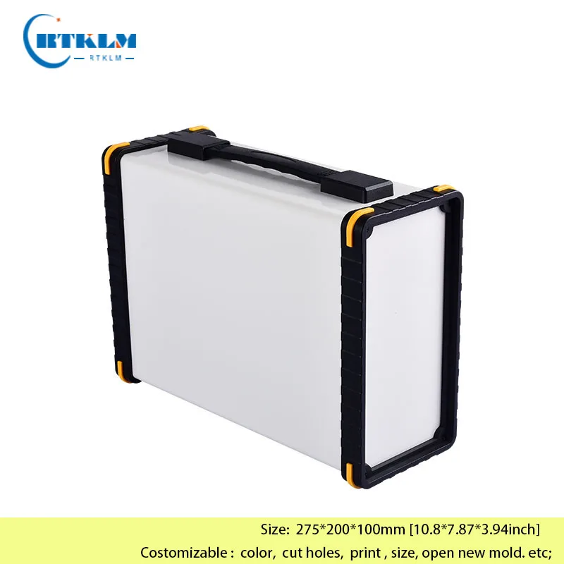 الألومنيوم صندوق وصلات يده الألومنيوم جهاز إلكتروني الإسكان الضميمة مخصص الألومنيوم حالة 275*200*100 مللي متر #3