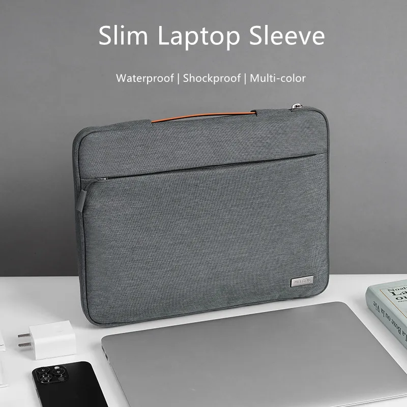 Multi-pockets Laptop Sleeve for MacBook Air 13.6 Handle Laptop Bag for MacBook Pro 14 Shocproof Notebook Bag for MacBook 16.2 M3