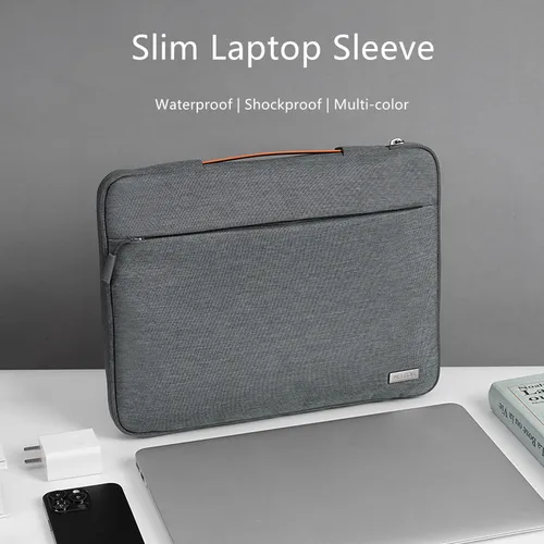 Imagen 2 del producto Funda para portátil con múltiples bolsillos para MacBook Air 15,3 2024, bolsa para portátil para MacBook Pro 14 M5, bolsa para portátil a prueba de golpes para Dell/Xiaomi 16