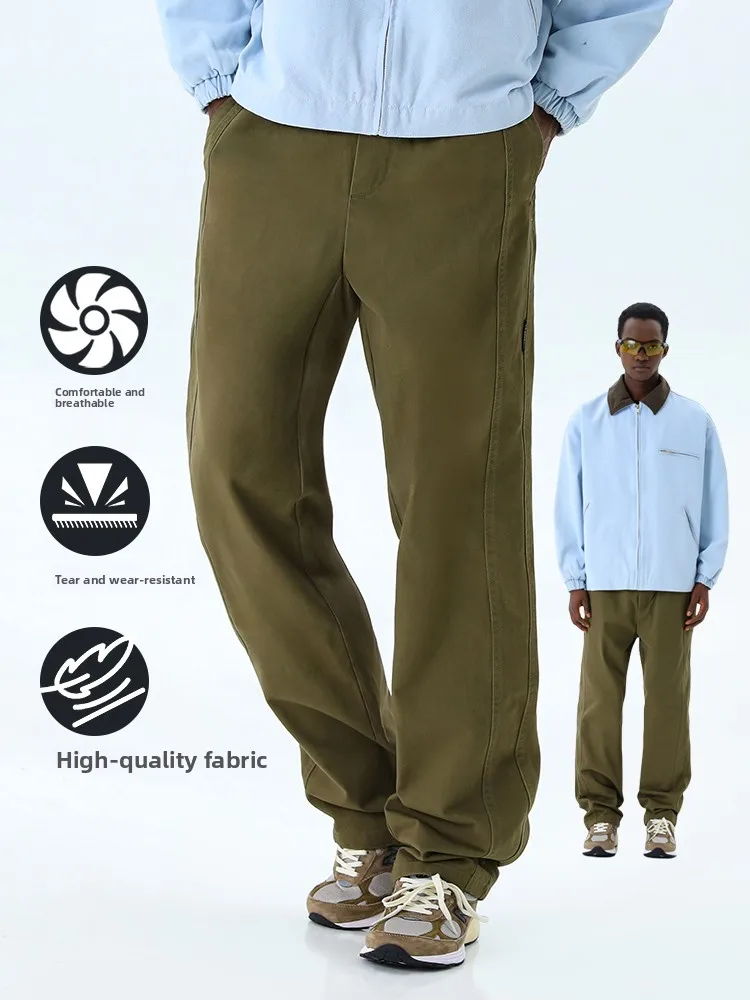 

Мужские повседневные брюки прямого кроя MMOPTOP в американском стиле, свободные, универсальные, рабочие, длинные, осенние, хлопковые, карго