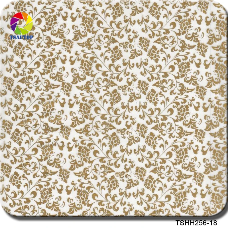 TSAUTOP0.5m*2m/10m gold flower TSHH256-18 hydro dipping film water transfer printing film