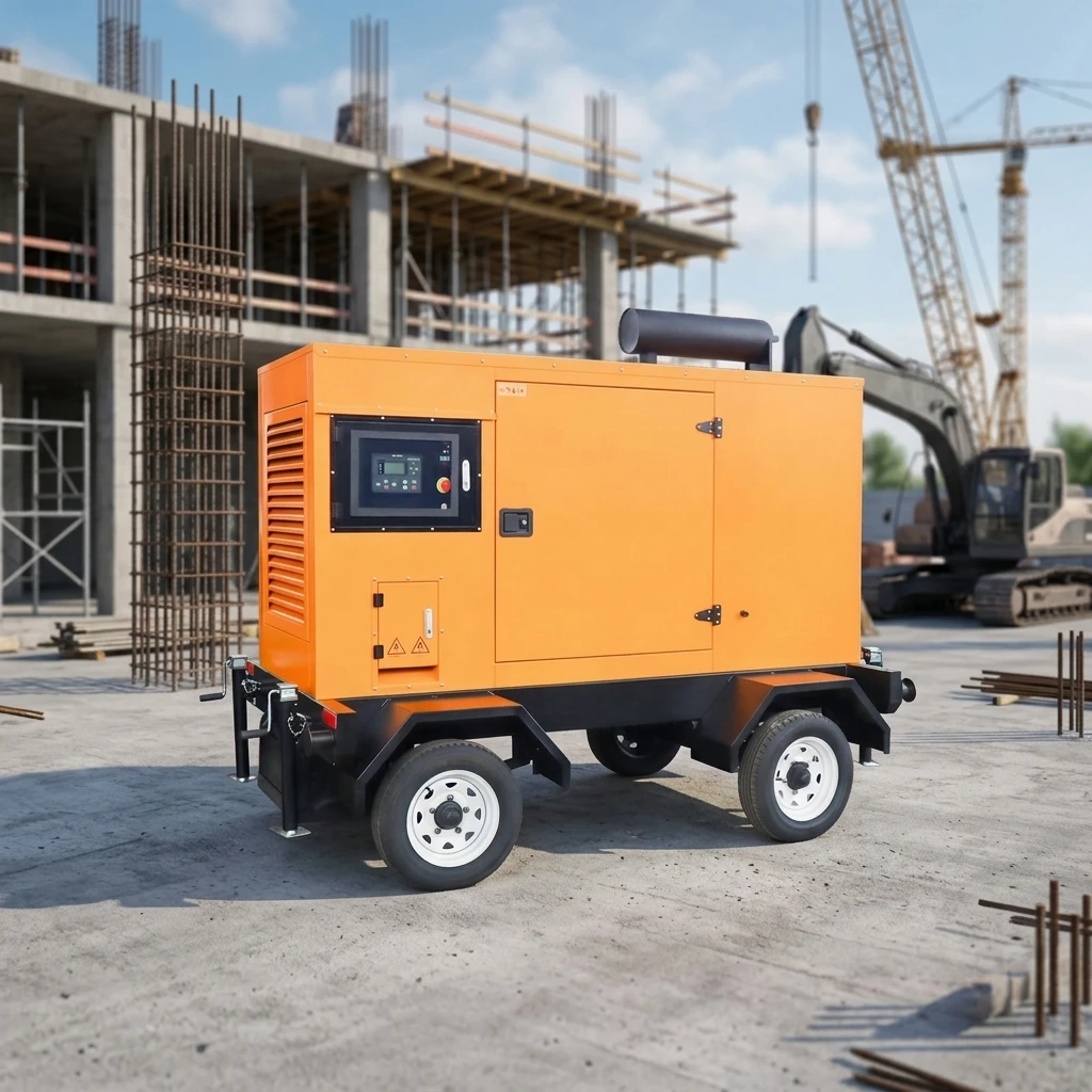50kw Trailer Diesel Generator Set 63kva Mobile Three Phase/Single Phase Leroy Somer Alternator ATS Generator for Sale