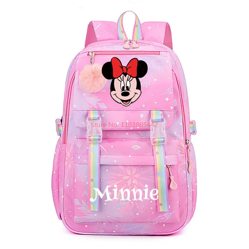 Cartable imprimé dessin animé Micky Mouse, sac à dos pour élèves du primaire et du secondaire, sac à dos de loisirs de grande capacité, nouveau