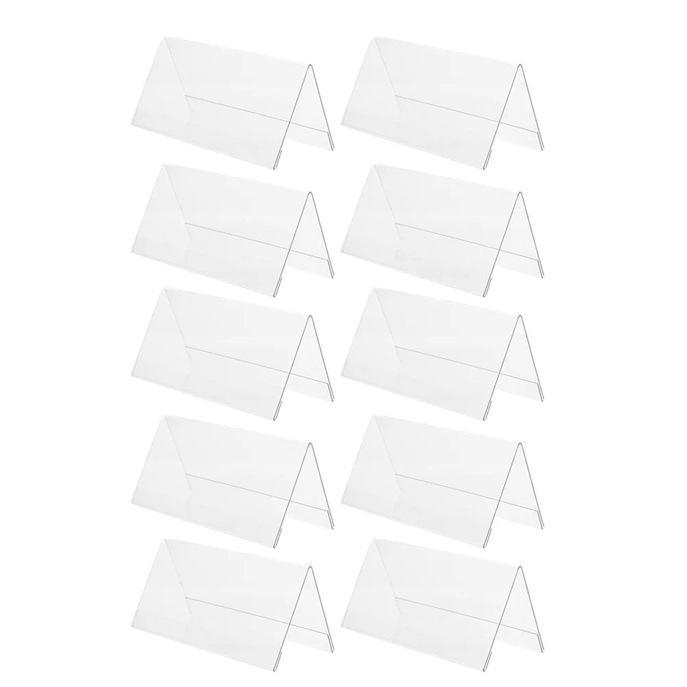 

10Pcs Acrylic Meeting Table Signs Clear Place Cards DIY Wedding Number Holders for Party Events Home Shop Desk Name Plate