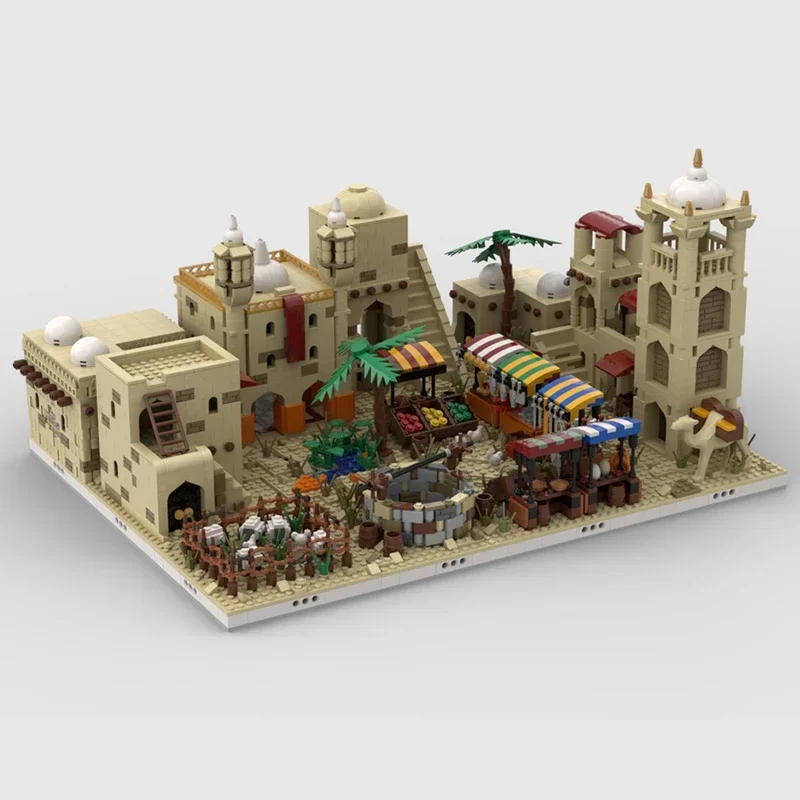 Street View Model Moc Building Bricks  Perfect Desert Village Technology Modular Blocks Gifts Toy For Children DIY Sets Assembly