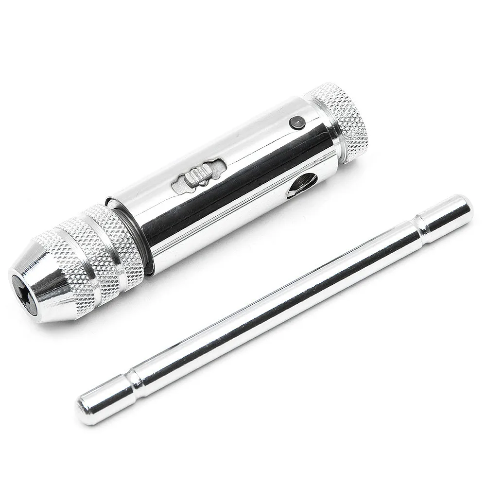 M3-8 Tap Wrench Adjustable Screw Holder M5-12 T-Handle Ratchet Tap Male Thread Metric Plug Mechanical Workshop Tools Hand Tools