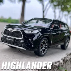 1:24 Toyota Highlander SUV Alloy Car Model Diecast & Toy Metal Off-road Vehicles Car Model High Simulation Collection Kids Gifts