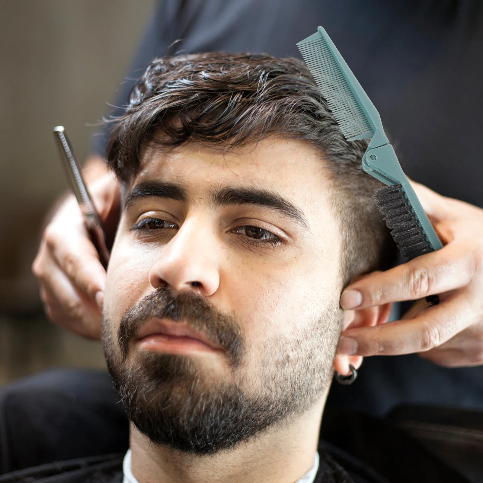 

2pcs Folding Comb Portable Hair Brush For Straight Curly Hair Massage Travel Tool Styling Salon Hairdressing Comb For Women Men