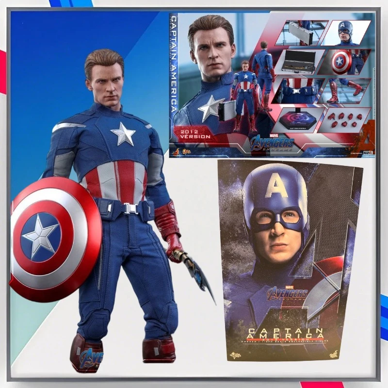 

In Stock Original Ht Hottoys MMS563 1/6 The Avengers 4 Endgame War Captain America 2012 Version Action Figure Good Birthday Gift