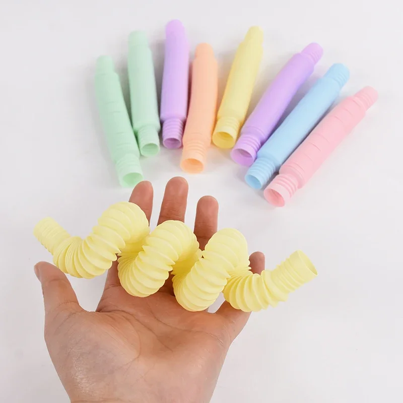 1.9cm Funny Pop Tubes Pipe Fidget Sensory Antistress Toys for Children Adults Birthday Party Favors Pinata Filler Goodie Bag