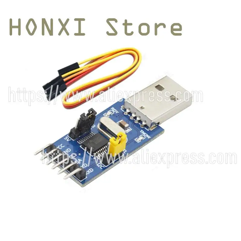 CH341T 듀얼 기능 모듈, USB 턴 I2C IIC UART 및 USB 턴 TTL 단일 칩 마이크로 컴퓨터 직렬 포트 탐색기, 1 개