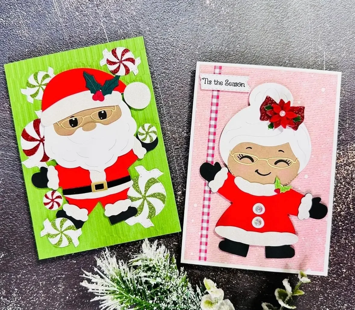 2024 Christmas Gingerbread Boy Santa Sleigh Flower Metal Cutting Dies Clear Stamps For DIY Scrapbook Handcraft Craft Template