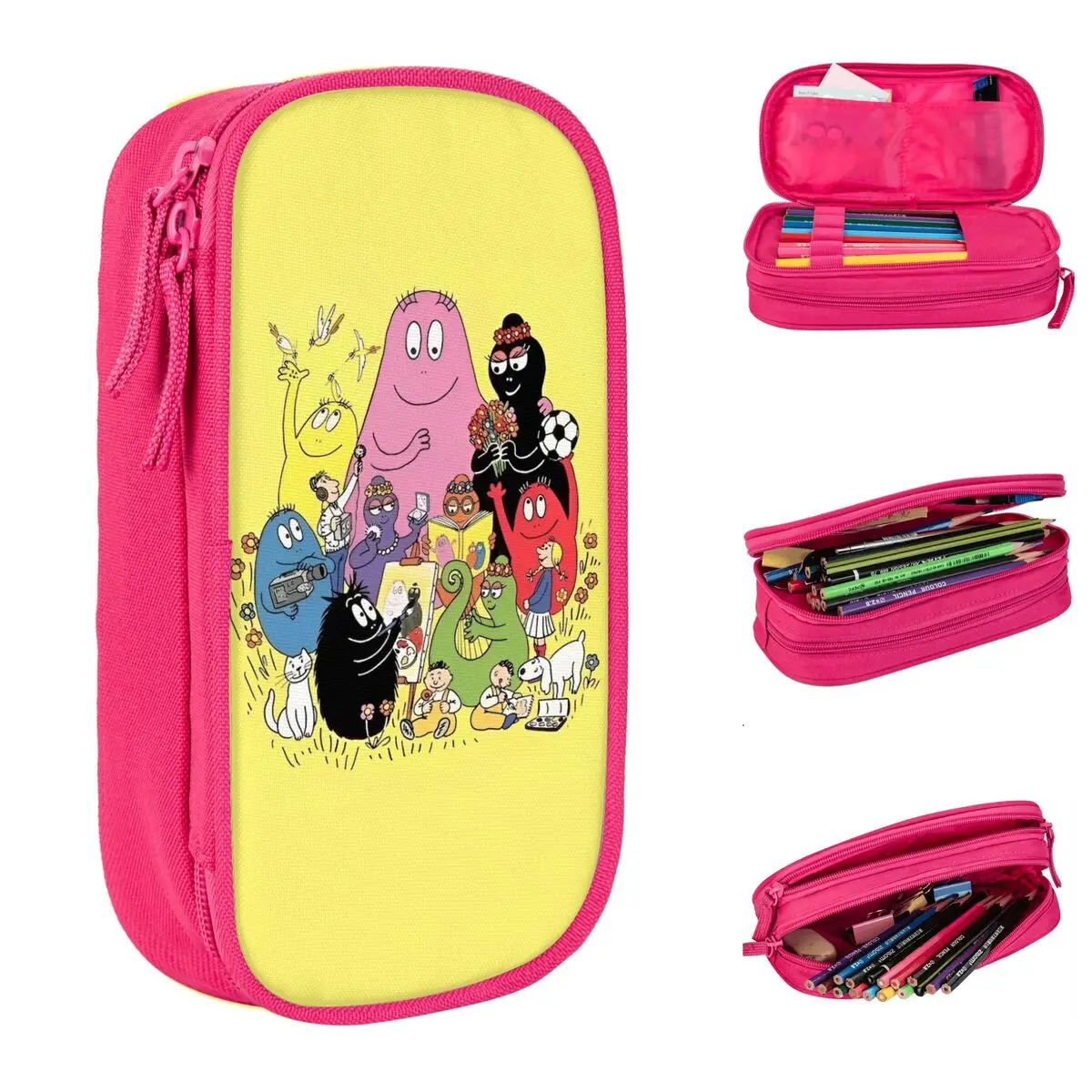 

Пенал с изображением семьи Барбапапа, милый пенал-коробка для ручек, для девочек и мальчиков, большой вместимости, школьные подарки для учеников