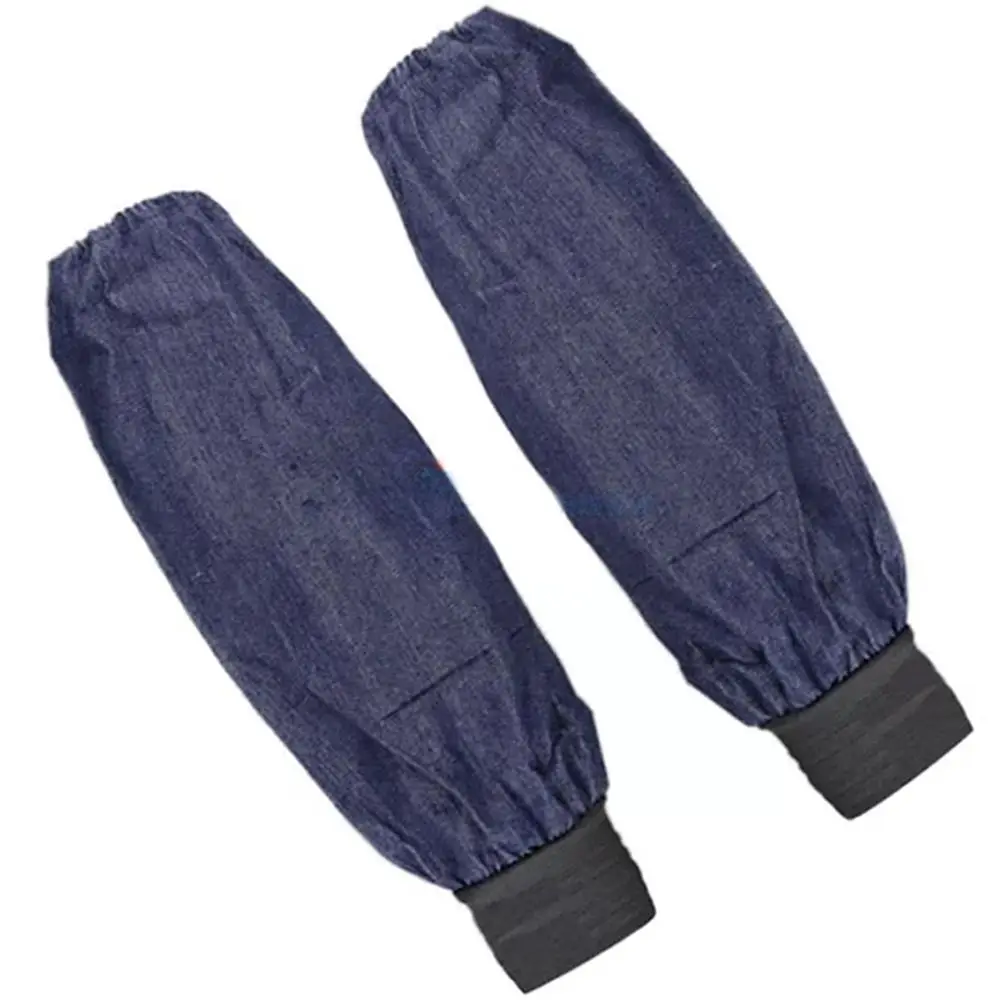 Welder Blue Protective Heat Protection Cut Resistant Oversleeve Welding Work Supply Arm Sleeves Denim Sleeve