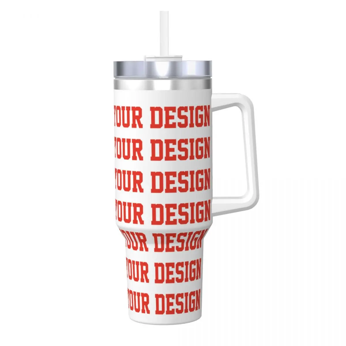 Stainless Steel Tumbler Your Image Mugs Cup With Straws Camping Cold and Hot Water Bottle Heat Preservation 40oz Coffee Mug