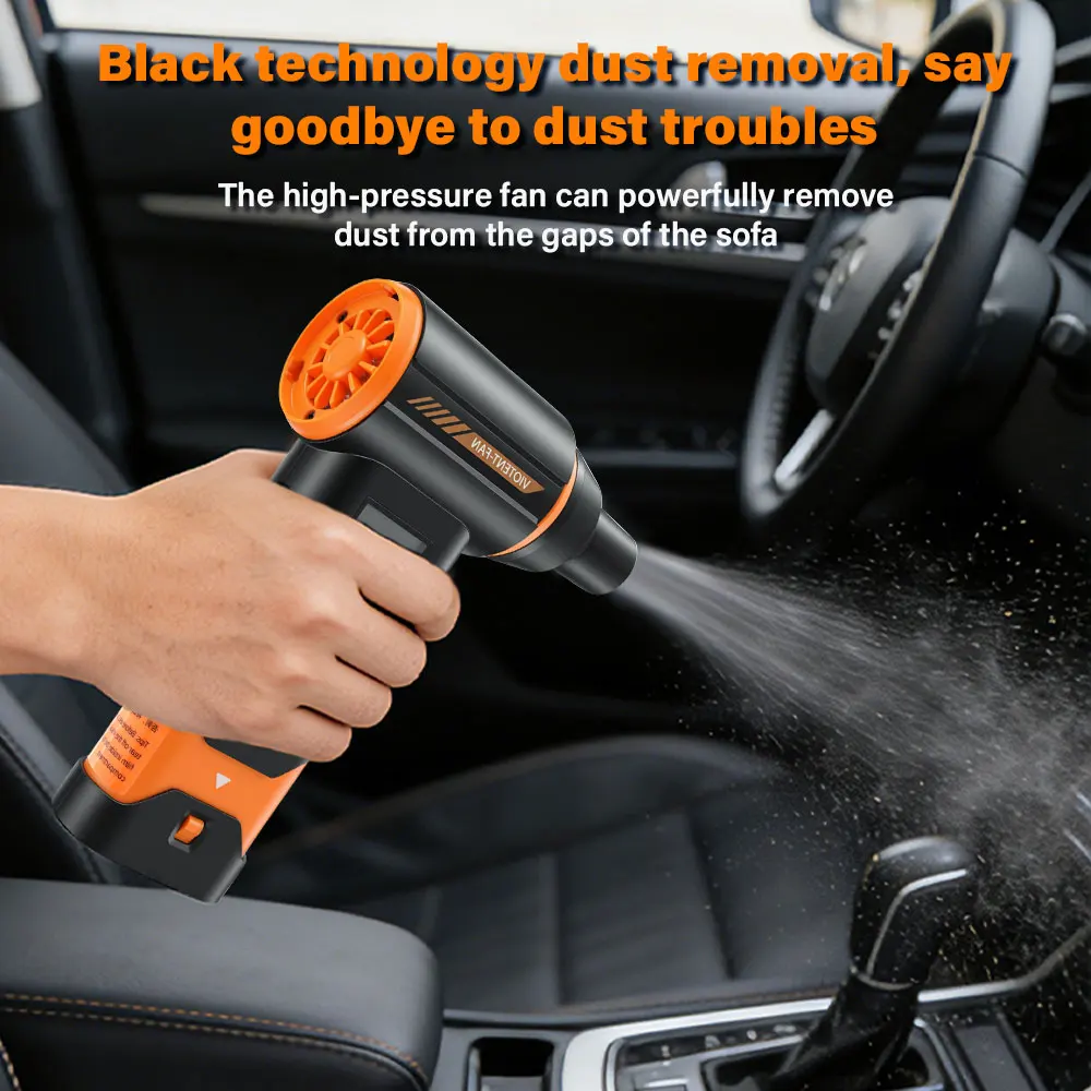 

Высокоскоростной турбовентилятор-воздуходувка с аккумулятором 8000 мАч, мощный портативный беспроводной электрический пылесборник