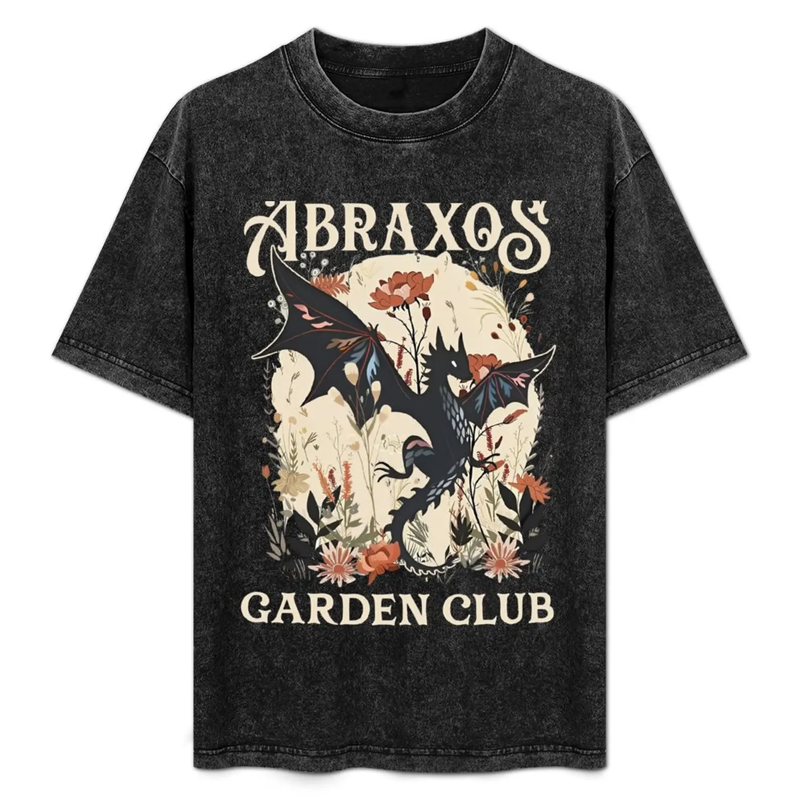 

Throne Of Glass Abraxos Garden Club Vintage T-Shirt Breathable Sportswear T-Shirt for Men