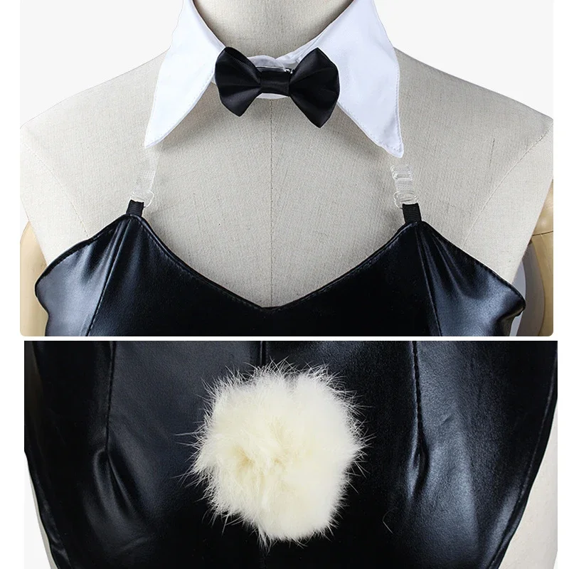 Anime sexy bonito coelho menina senpai cosplay traje sakurajima mai macacões pretos peruca trajes de halloween para mulher terno de coelho