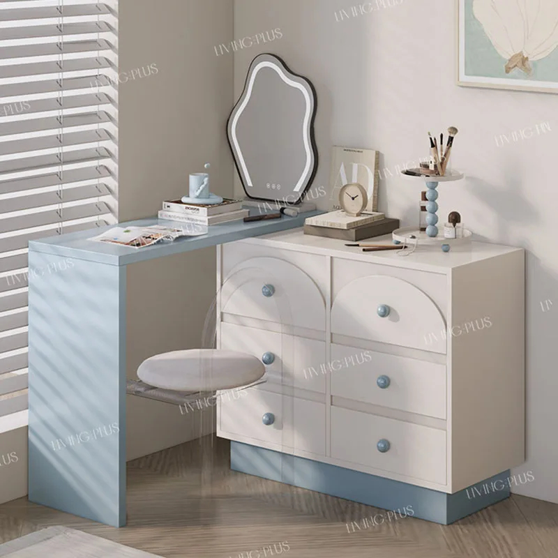 Modern Comfortable Vanity Table Makeup Storage Closets Organizer Dressing Table Cosmetics Drawers Vestidores Trendy Furniture