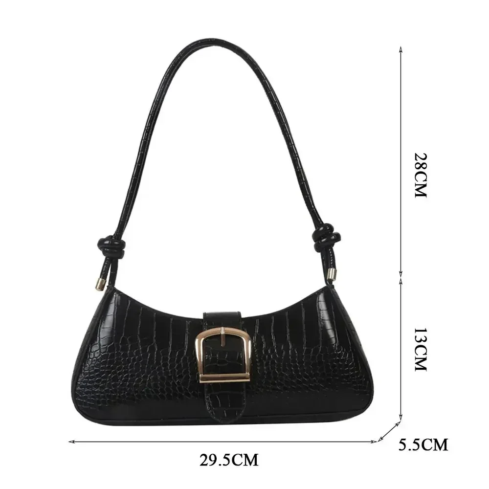 FD05-bolso elegante de cuero para mujer, bandolera de hombro de Color sólido, a la moda, portátil, grande