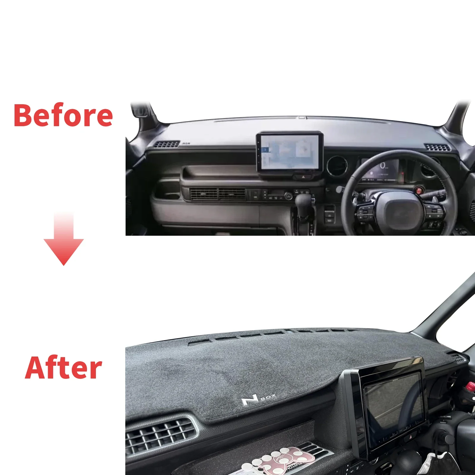 صالح لهوندا N-Box مخصص JF5 JF6 2024-2026 RHD سيارة داشمات غطاء لوحة القيادة وسادة داشمات ظلة اكسسوارات واقية السجاد #2