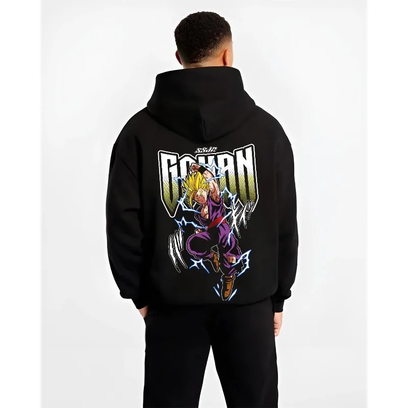 لعبة دراغون بول زد الرجال هوديس الخريف الشتاء انمي ياباني جوهان الرسومات البلوز Harajuku Y2K الشارع الشهير 100% ملابس قطنية