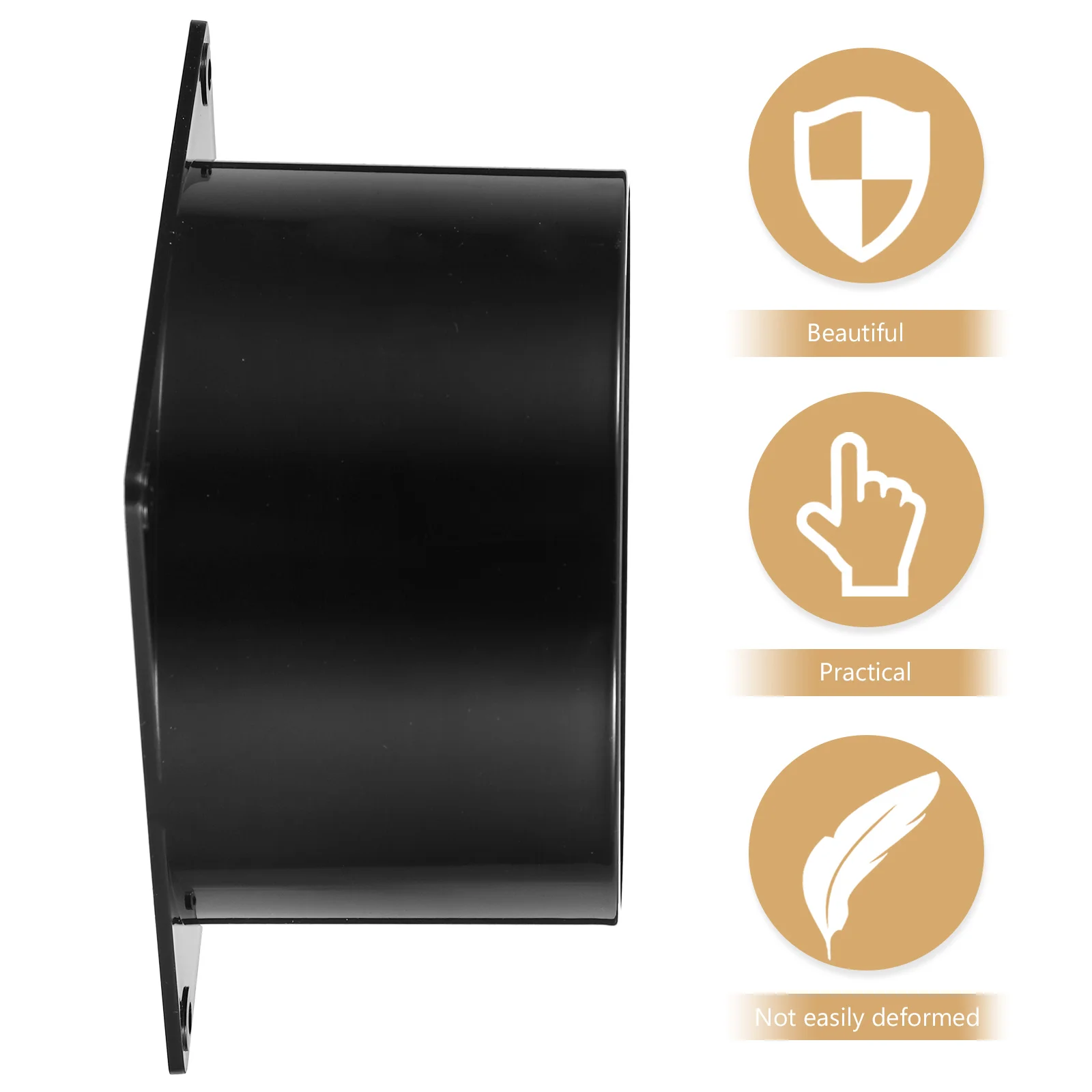 Fresh Air System Connection Port Dust Collection Hose Plastic Outlet Adaptor Pipes Square Bottom Duct Connector Flange Abs