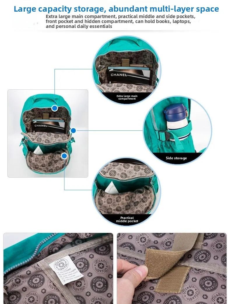 Multi-Layer Ox Cloth Travel Bapa Large Capaci Waterproof Leisure Simple Lightweight oulder Bag for Travel And Tou...