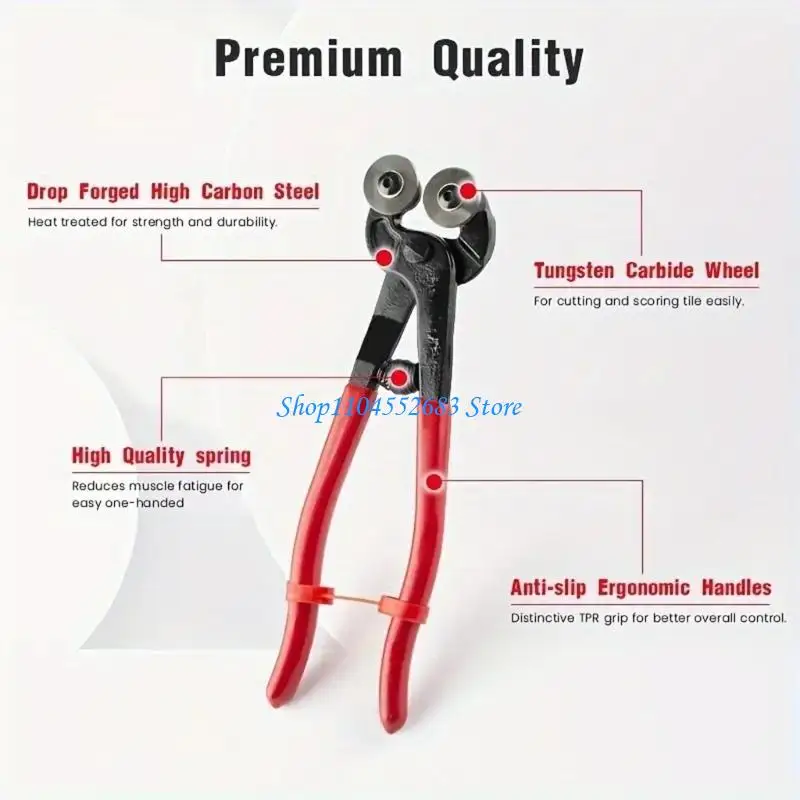 

Precisions Engineered Tile Cutting Pliers With Rubber Nonslip Handle For Control