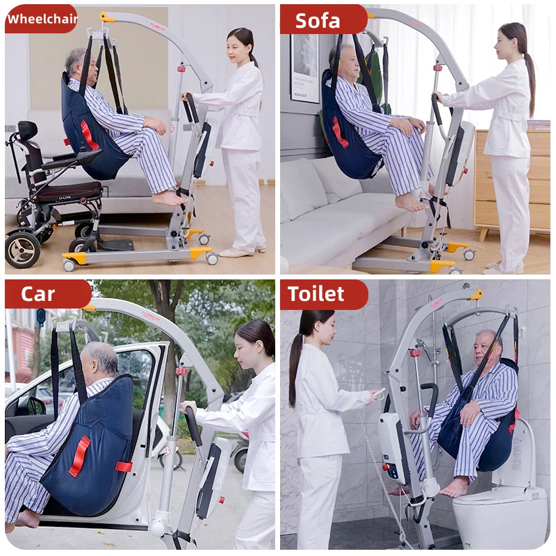 

Electric Aluminum Alloy Patient Lift Hoist Transfer Lift 24V 8000N Motor 180KG Capacity Paralysis Patients Sling Model