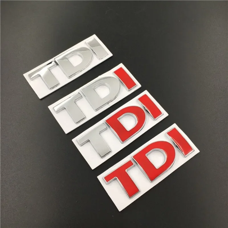 TDI Logo Car Trunk Emblem Sticker for VW Lavida Golf Passat Sharan Jetta Touareg Tiguan Polo Auto Body Badge Decal