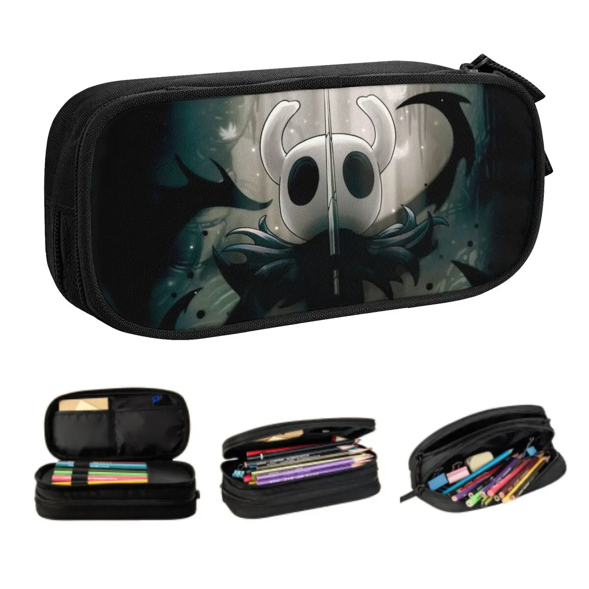 Custom Hollow Knight Gaming Cute Pencil Cases Boys Gilrs Large Capacity Adventure Game Pencil Pouch Students Stationery