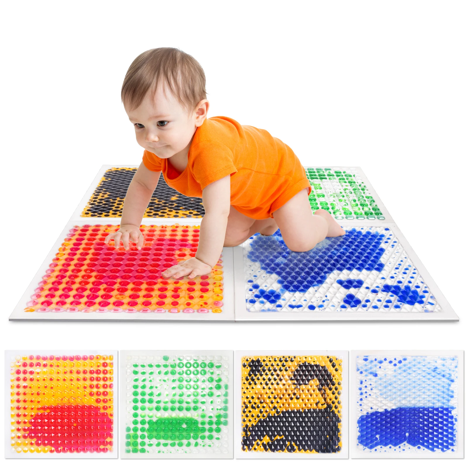 

The children's liquid dynamic sensory floor stimulates the sense of touch and vision, and is waterproof and anti - slip.
