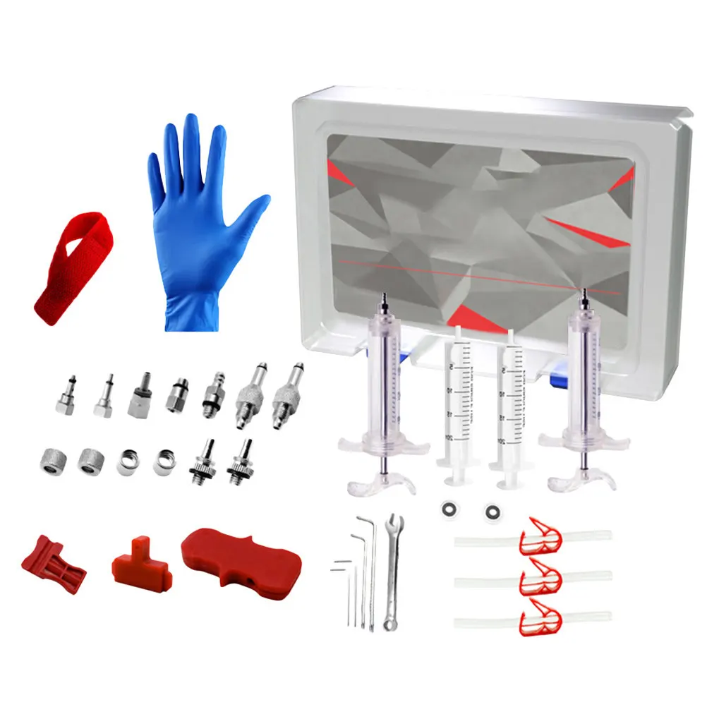 1Set Brake Oil Tool Kit Complete Bike Brake Oil Bleeding Kit Compatible Avid Formula H Premium Alloy Portable