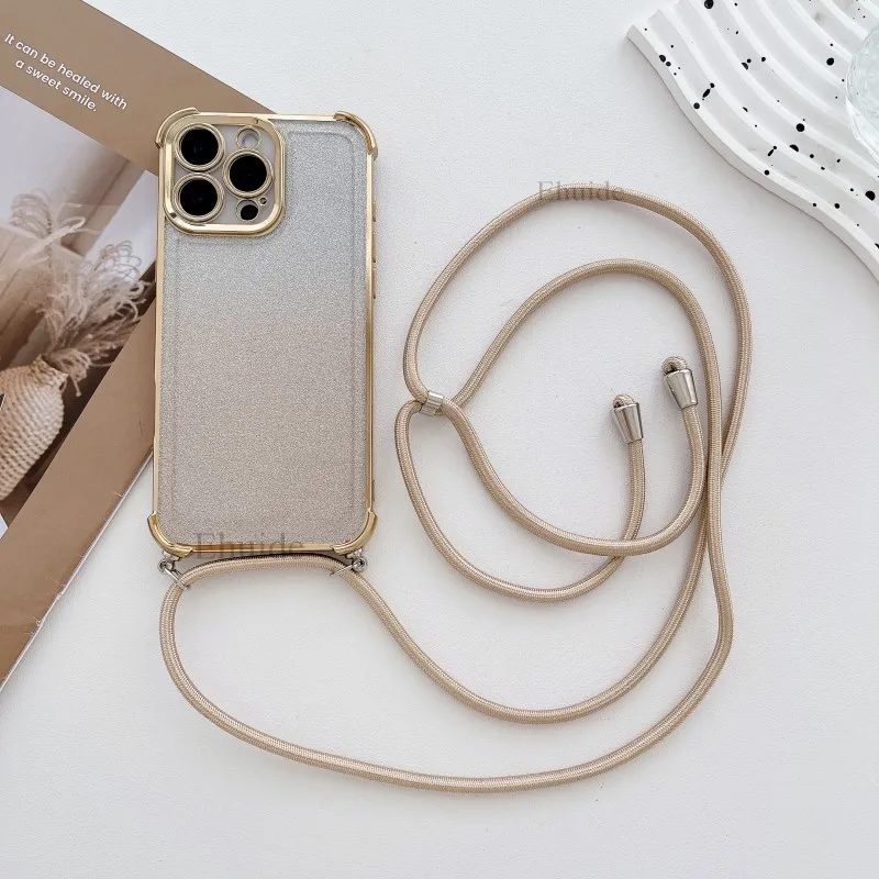 Glitzernde, stoßfeste, transparente Crossbody-Hülle mit Trageschlaufe für Samsung Galaxy A55 A35 A36 A15 A54 A57 A37 A17 A56 A16 – Detail 14