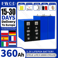 PWOD Lifepo4 Battery 360AH 3.2V Brand New 10000 Cycles Rechargeable Batteries DIY 12V 24V 48V RV EV Boat Golf Cart Cell EU Stock