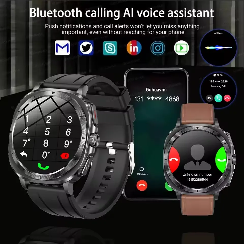 2025 جديد العلاج بالليزر ساعة ذكية ECG + HRV حمض اليوريك الدم الدهون ضغط الدم ساعة NFC BT دعوة الرجال الرعاية الصحية الساعات الذكية