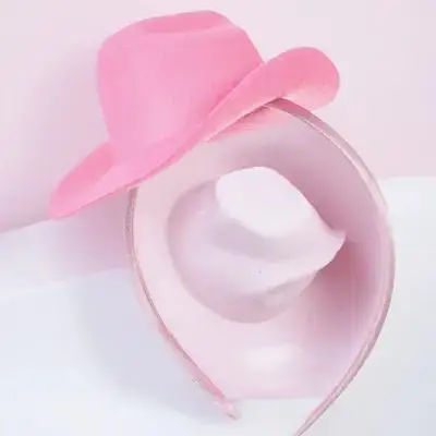 

Mini Cowboy Hat Headband Cute Cowgirl Party Dress Up Carnival Cosplay Costume Hairband Accessory Cowboy Hat Headband
