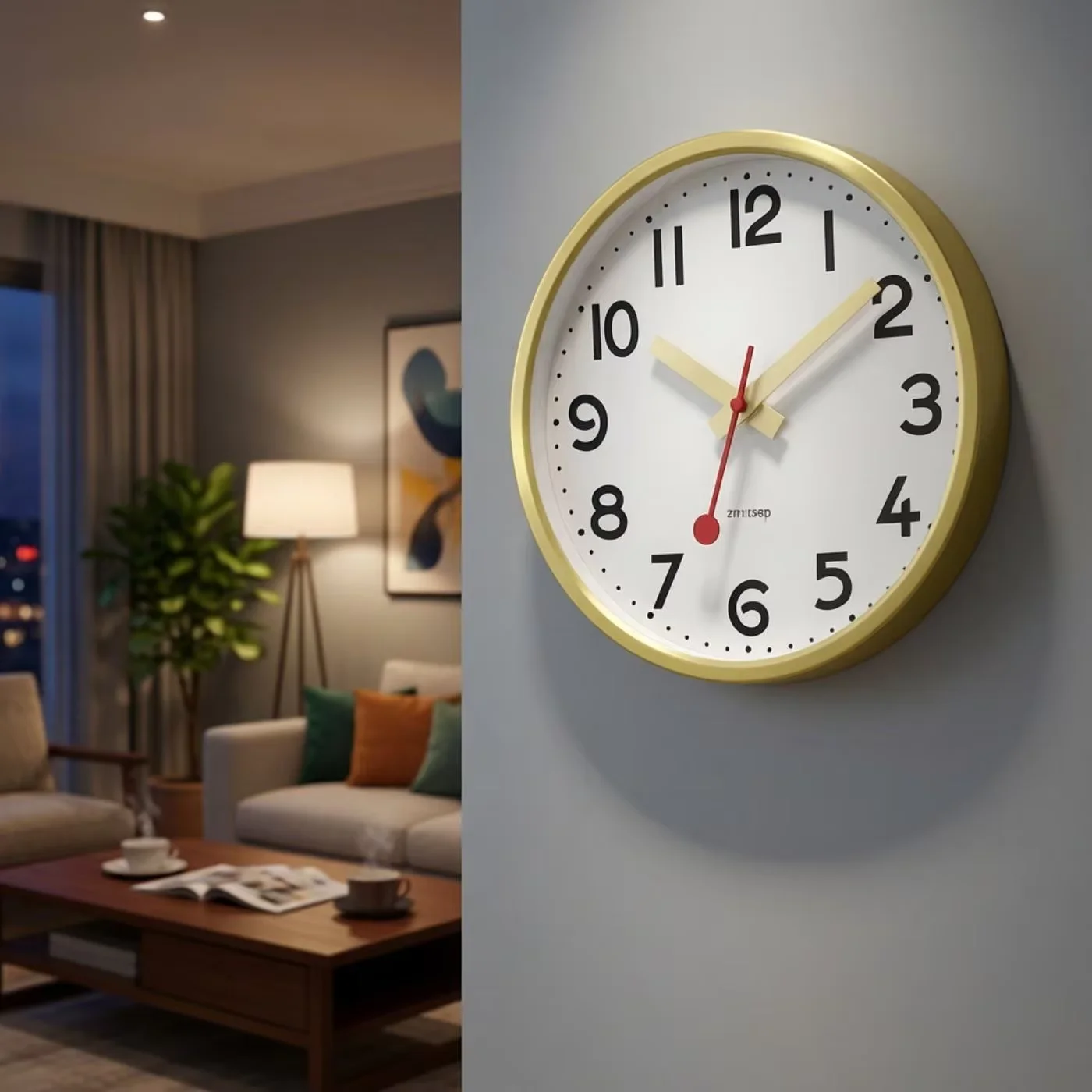 2026 Nordic-style Minimalist Metal Wall Clock 30cm 12