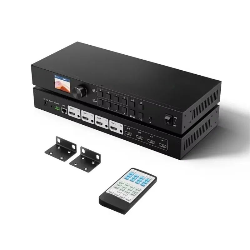 

4X4 for seamless matrix switch 1920x1080 60Hz video switcher with LCD audio split and preview mode