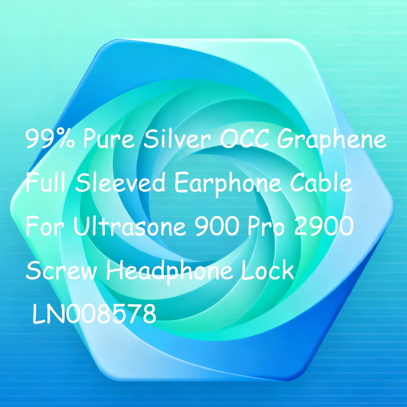 

99% Pure Silver OCC Graphene Full Sleeved Earphone Cable For Ultrasone 900 Pro 2900 Screw Headphone Lock LN008578
