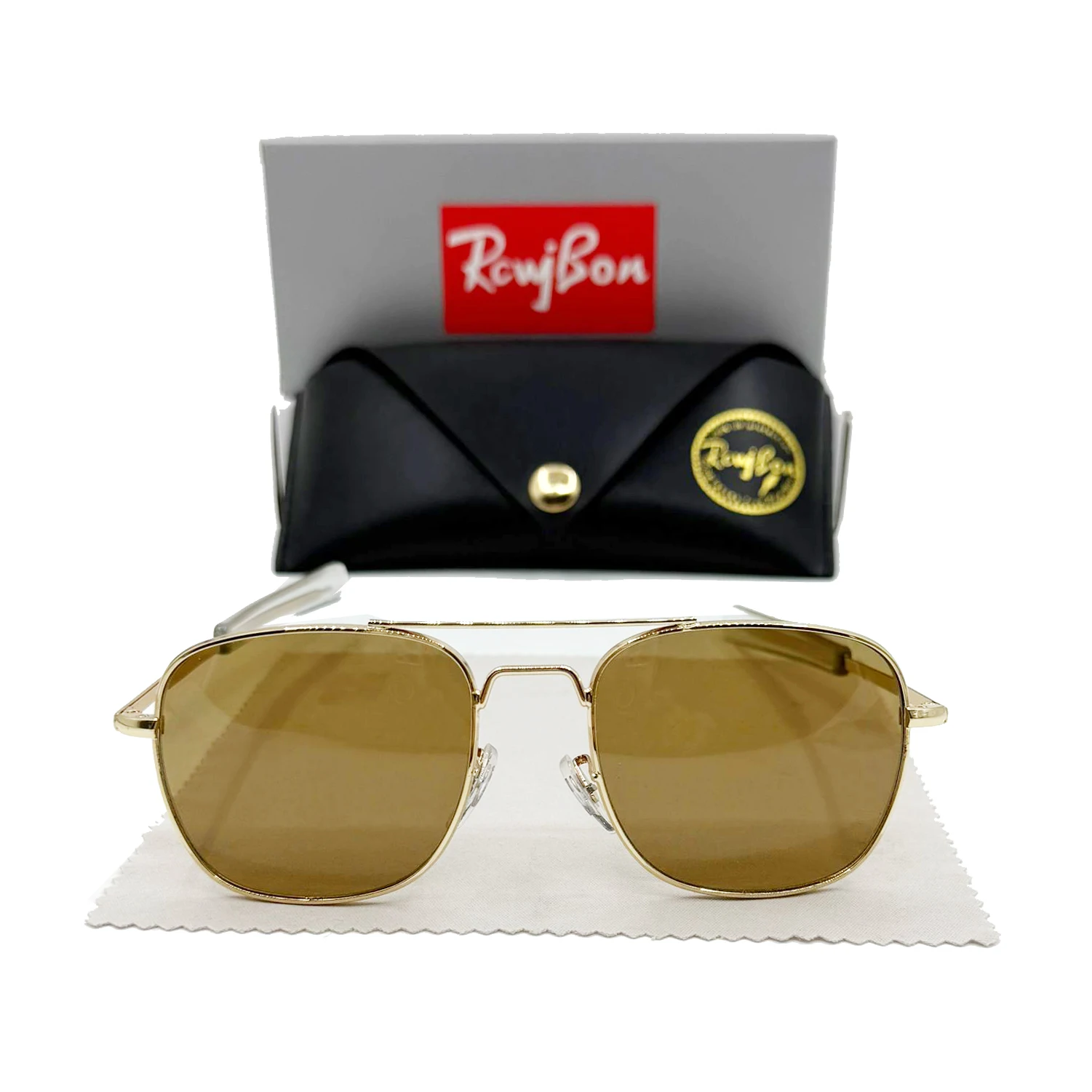 العلامة التجارية الفاخرة الرجعية الأخضر AO الطيار النظارات الشمسية مصمم الذكور نظارات شمسية الجيش الأمريكي العسكرية الزجاج البصري عدسة ظلال النظارات