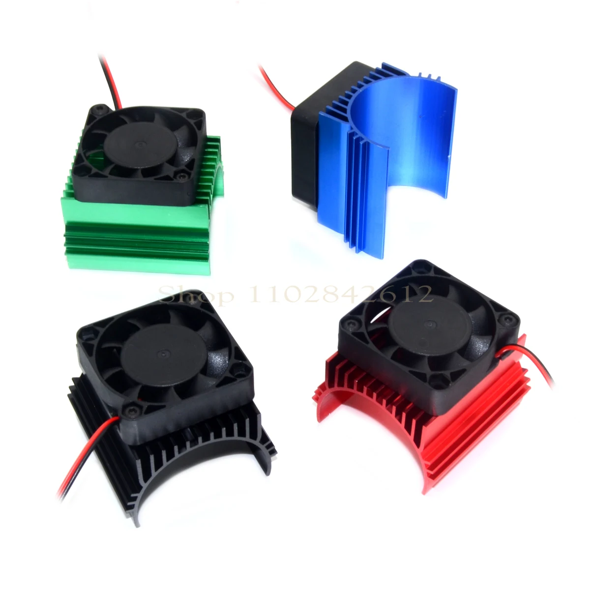 Aluminum Heatsink 5V Cooling Fan For 1/8 RC Car 1515 1512 4274 4268 Motor RC Car