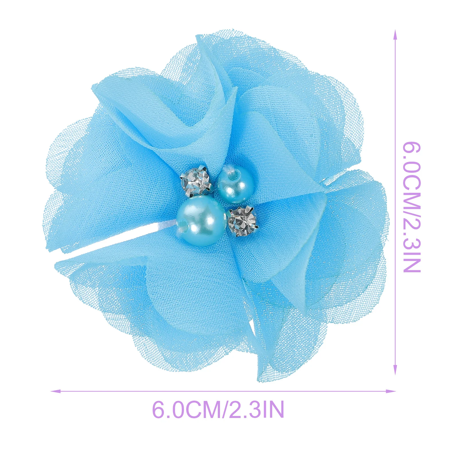 

30pcs Watered Pearl Embroidery Patches Diy Chiffon Flowers For Clothing Decor Sewing Accessories Craft Flower Fabric Small