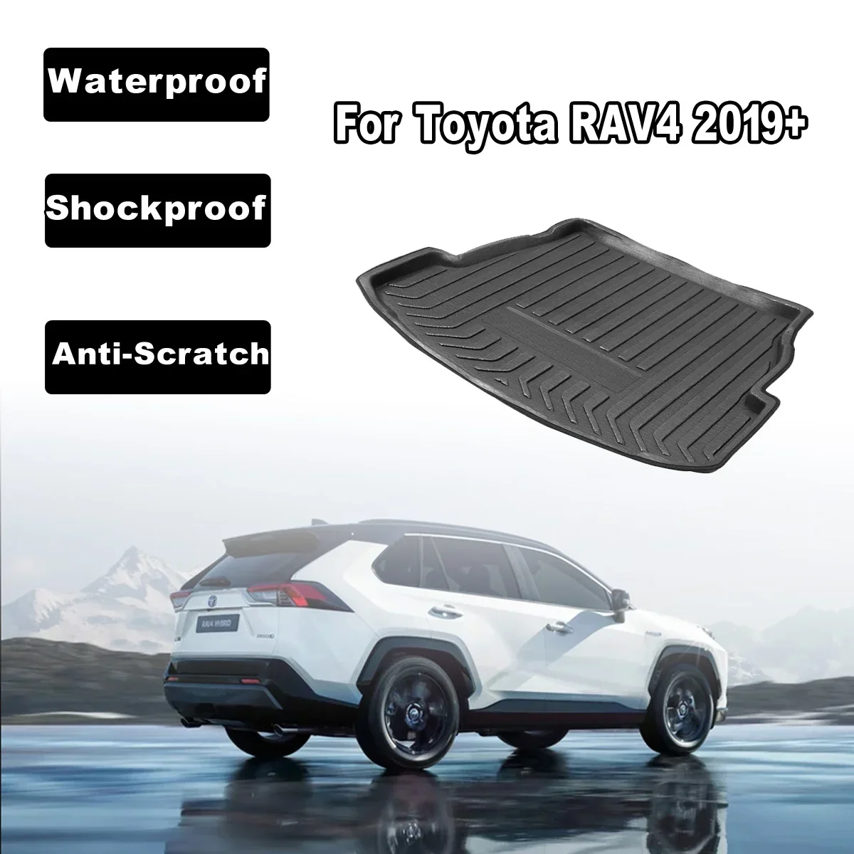 

Car Rear Trunk Boot Liner Cargo Mat Luggage Tray Floor Carpet Mud Protector Car Accessories Replacement For Toyota RAV4 2019+